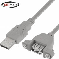 강원전자 넷메이트 USB2.0 판넬형 연장 케이블 2m (그레이) NMC-UF220SV