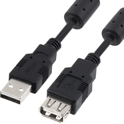 강원전자 넷메이트 USB2.0 연장 AM-AF 케이블 3m (블랙/노이즈필터) NMC-UF230C
