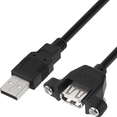 강원전자 넷메이트 USB2.0 판넬형 연장 케이블 3m (블랙) NMC-UF230SB