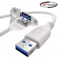 강원전자 넷메이트 USB3.0 연장 AM-AF 판넬형 케이블 2m, 화이트 NMC-UF320SW