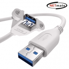 강원전자 넷메이트 USB3.0 연장 AM-AF 판넬형 케이블 3m, 화이트 NMC-UF330SW