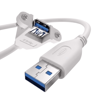 강원전자 넷메이트 USB3.0 연장 AM-AF 판넬형 케이블 3m, 화이트 NMC-UF330SW