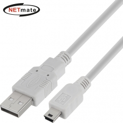 강원전자 넷메이트 USB2.0 AM-Mini 5핀 케이블 0.75m (그레이) NMC-UM2075