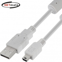 강원전자 넷메이트 USB2.0 AM-Mini 5핀 케이블 3m (그레이/노이즈필터) NMC-UM230
