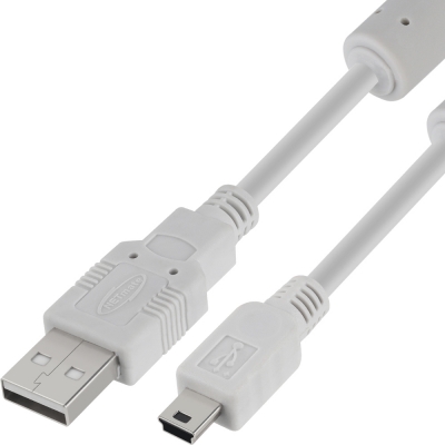 강원전자 넷메이트 USB2.0 AM-Mini 5핀 케이블 7m (그레이/24AWG/노이즈필터) NMC-UM270