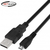 강원전자 넷메이트 USB2.0 마이크로 5핀 케이블 0.5m (블랙) NMC-UMB05E