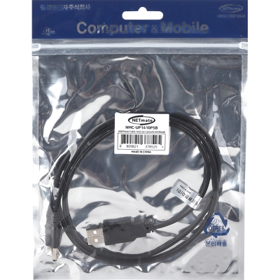 강원전자 넷메이트 USB 전원 케이블 1m (3.5x1.4mm/0.5W/블랙) NMC-UP1410P5B
