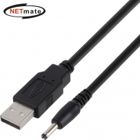 강원전자 넷메이트 USB 전원 케이블 1.5m (3.5x1.4mm/24W/블랙) NMC-UP141524B