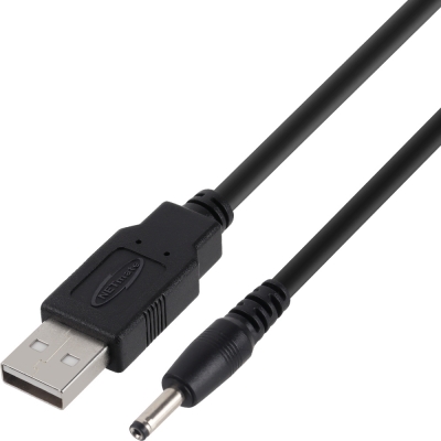 강원전자 넷메이트 USB 전원 케이블 2m (3.5x1.4mm/1W/블랙) NMC-UP142001B