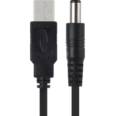 강원전자 넷메이트 USB 전원 케이블 1m (5.5x2.5mm/1W/블랙) NMC-UP251001B