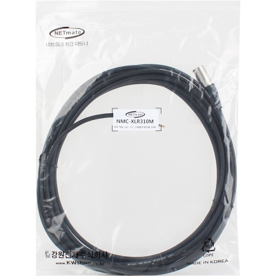 강원전자 넷메이트 XLR 캐논(M)-스테레오 마이크 케이블 10m NMC-XLR310M