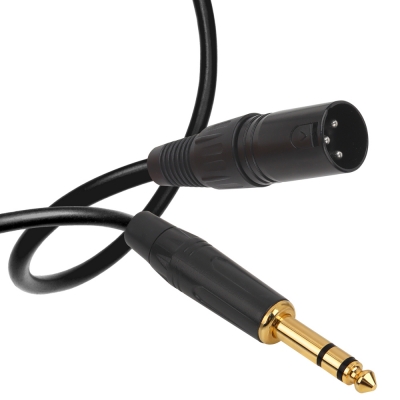 강원전자 넷메이트 XLR 캐논(M)-TRS(5.5 Stereo) 마이크 케이블 2m NMC-XLR502MSB