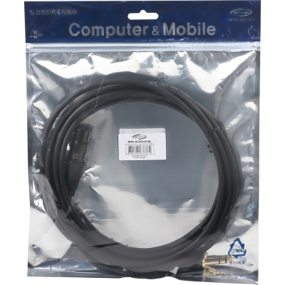 강원전자 넷메이트 XLR 캐논(F)-TRS(5.5 Stereo) 마이크 케이블 3m NMC-XLR503FSB