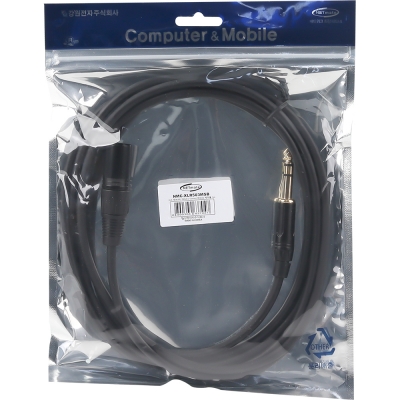 강원전자 넷메이트 XLR 캐논(M)-TRS(5.5 Stereo) 마이크 케이블 3m NMC-XLR503MSB