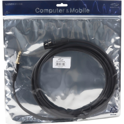 강원전자 넷메이트 XLR 캐논(F)-TRS(5.5 Stereo) 마이크 케이블 5m NMC-XLR505FSB