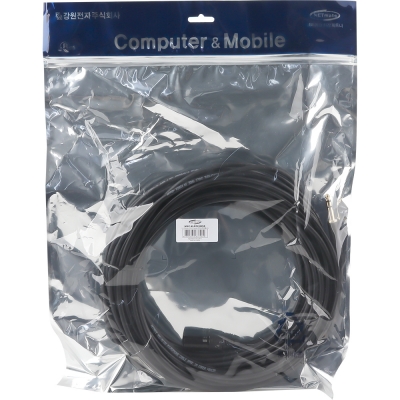 강원전자 넷메이트 XLR 캐논(M)-TRS(5.5 Stereo) 마이크 케이블 20m NMC-XLR520MSB