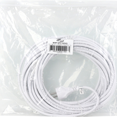 강원전자 넷메이트 3구 AC 파워코드 전원케이블 15m, 일자형 화이트 NMP-SPC150WS