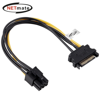 강원전자 넷메이트 SATA 파워 15핀 / PCI-E 6핀 전원 케이블 NMP-SV6PN