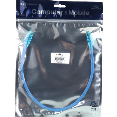 LS전선 CAT.6 UTP 랜 케이블 0.5m, 블루 NMX-LS605BL