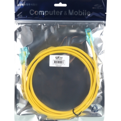 LS전선 CAT.6 UTP 랜 케이블 2m, 옐로우 NMX-LS620Y