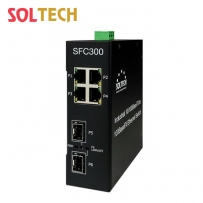 솔텍 산업용 4포트 스위칭 허브, 60W PoE / SFP 2슬롯 SFC300-POE