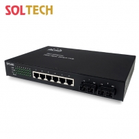 솔텍 6포트 스위칭 허브, SC 싱글모드 2포트(20km) SFC400-SCS2