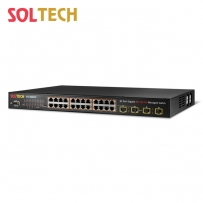 솔텍 24포트 기가비트 스위칭 허브, 380W PoE / SFP 4슬롯 SFC4500HP