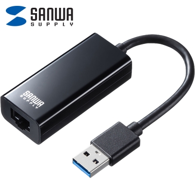 강원전자 산와서플라이 USB3.0 기가비트 랜카드 (블랙) USB-CVLAN1BKN