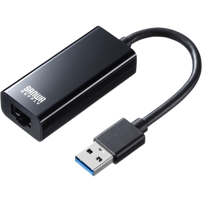 강원전자 산와서플라이 USB3.0 기가비트 랜카드 (블랙) USB-CVLAN1BKN